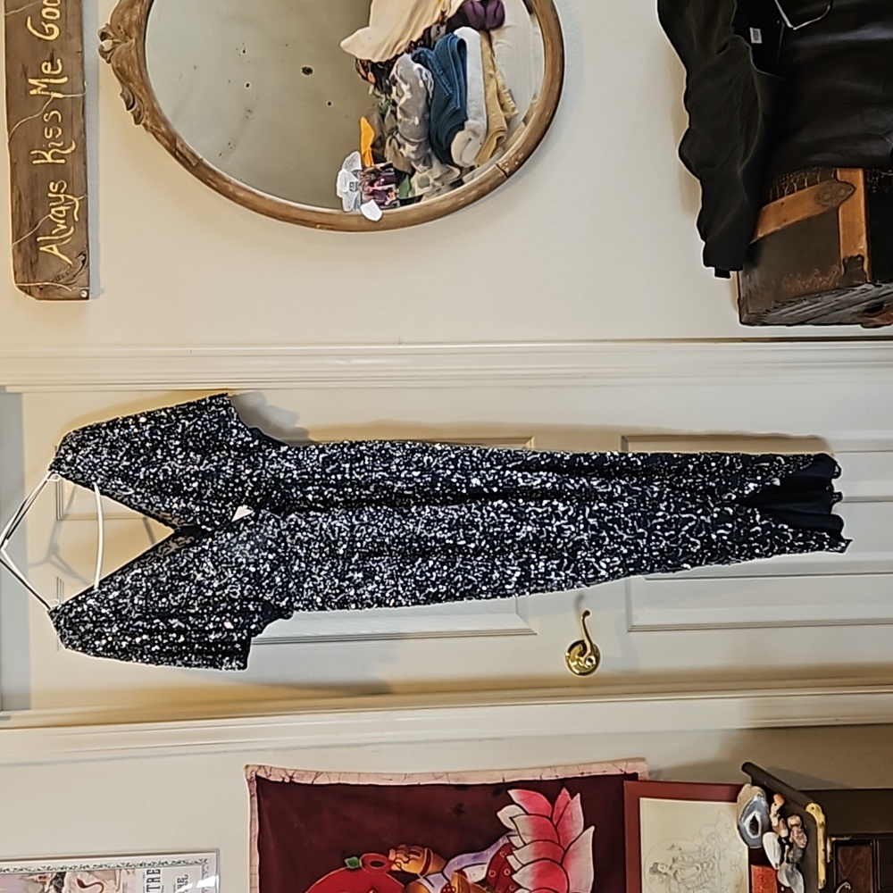 BEAUUT Bridesmaid embellished maxi wrap dress in navy